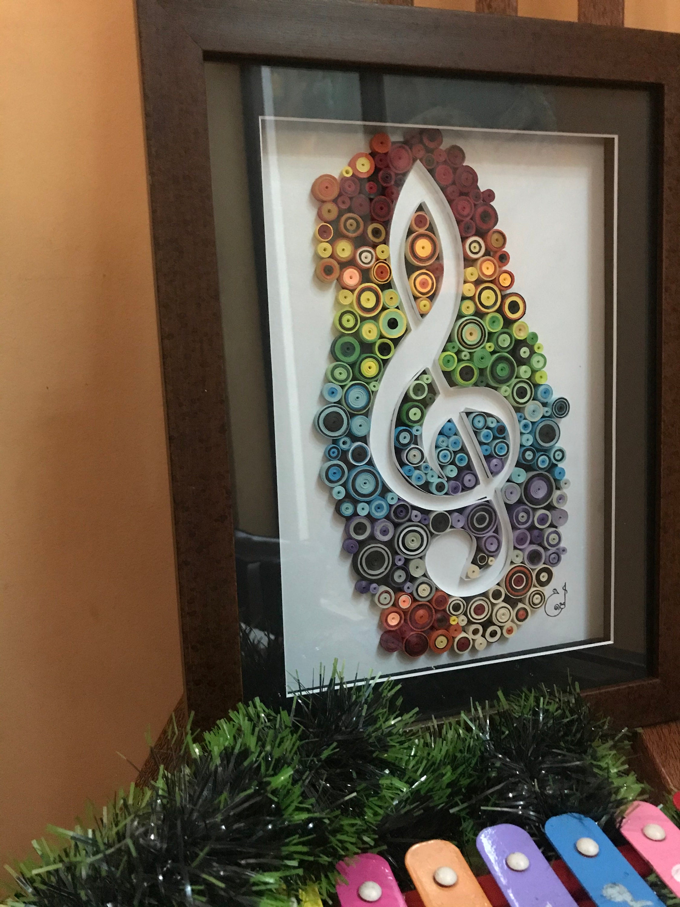 Paper Quilling Wall Decoration Music Note Etsy