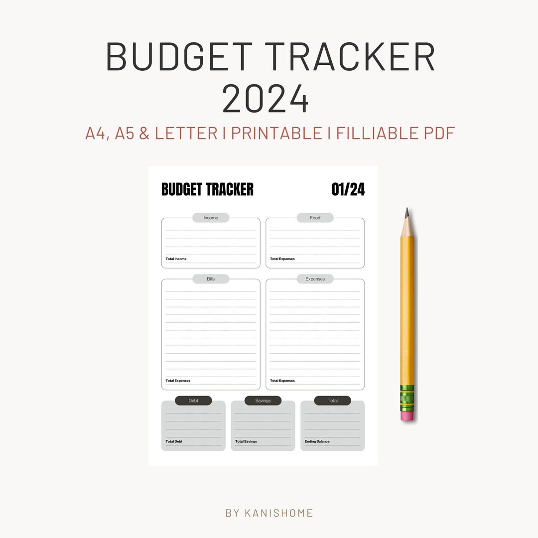 Budget Tracker 2024 Budget Planner Budget Planner Template Etsy