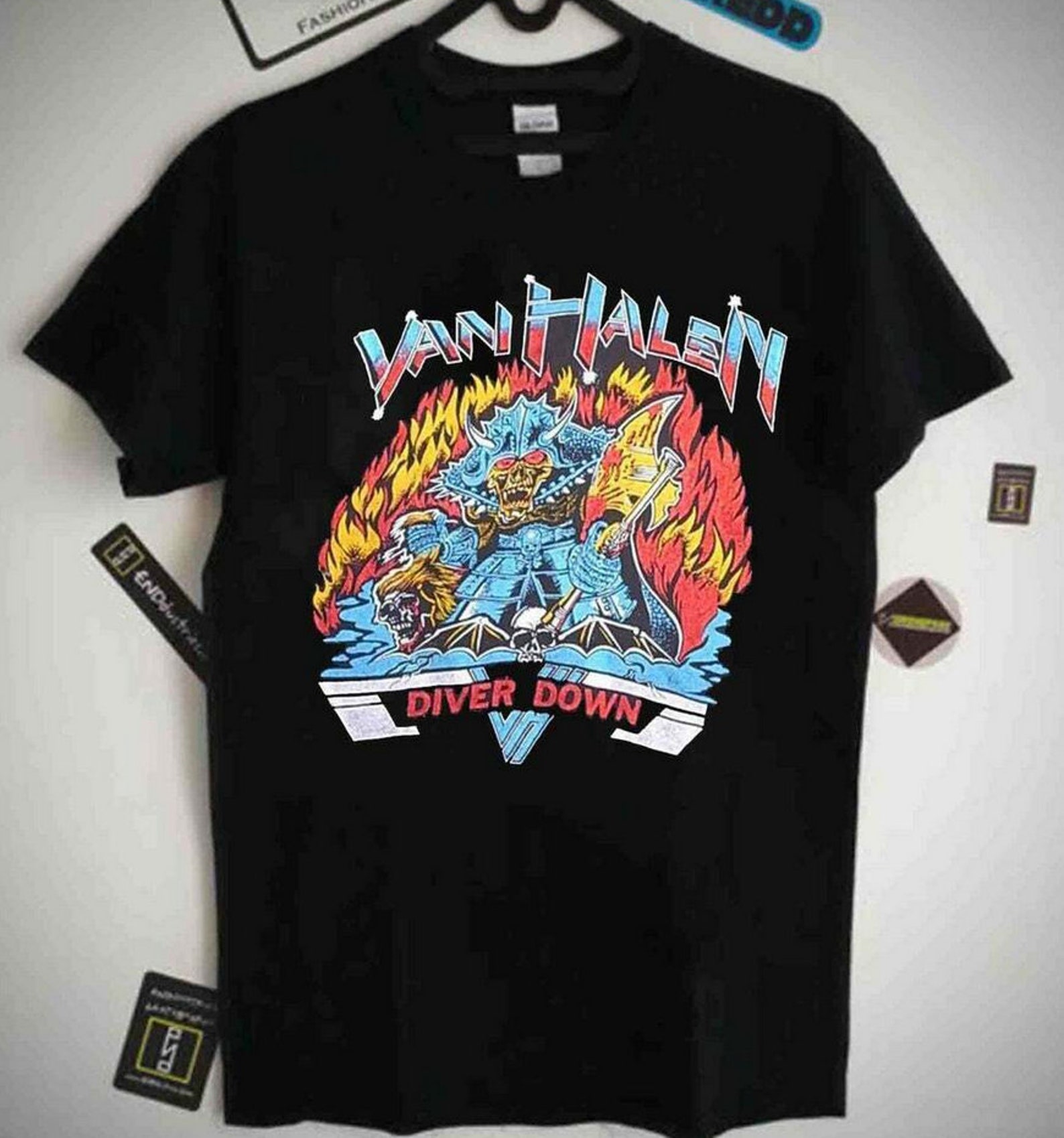 Van Halen Diver Down 1982 Live Rock Concert TShirt Etsy