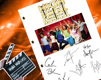 High School Musical Film Movie Transcript / Script / Screenplay Autographed Reprint