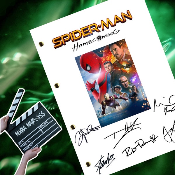 Spiderman Homecoming / Marvel Film Transcripción de la película / Guión / Guión Reimpresión autografiada