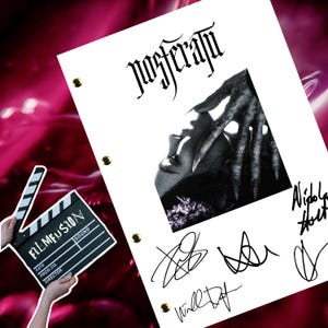 May include: A white script movie script with the title "Nosferatu" in black script. The script is signed by several people, including "Nicolau Hoff" and "Will Day".
