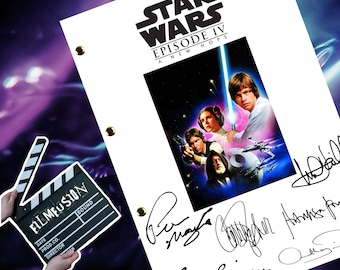 Star Wars: Una nueva esperanza / Película / Transcripción de la película / Guión / Reimpresión autografiada del guión