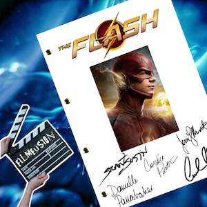 Transcripción/Guión/Libro de interpretación/Reimpresión autografiada del episodio 1 de The Flash, temporada 1