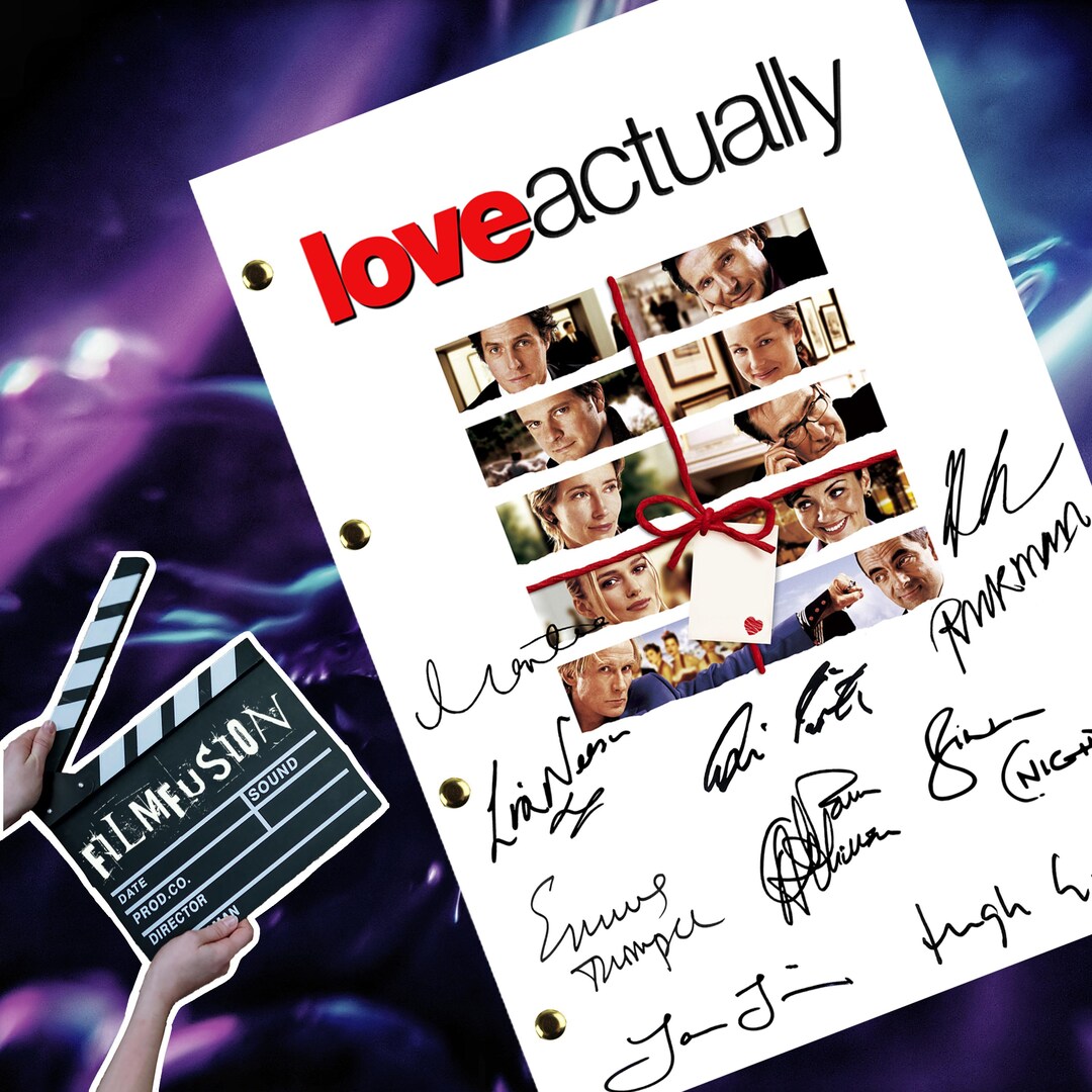 Love Actually Movie Transcript / Film Script / Screenplay Autographed ...