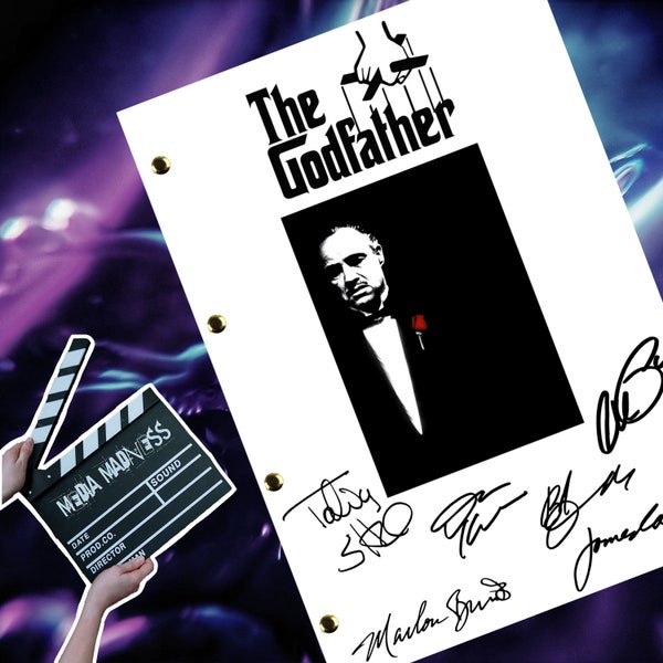 The Godfather Movie Transcript / Script / Screenplay / Autographed Reprint