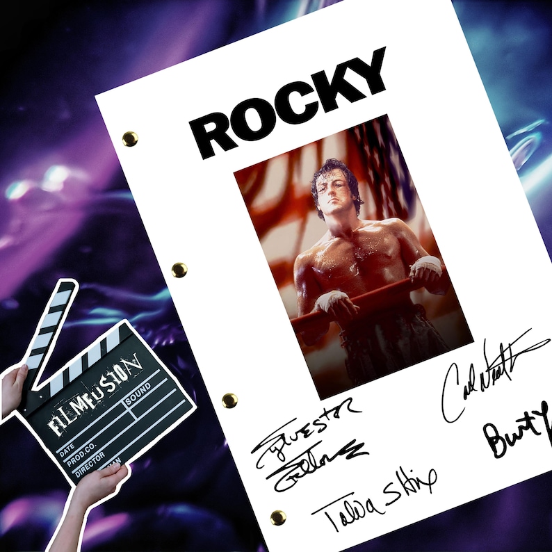 Rocky / Film / Movie Transcript / Script / Screenplay Autographed ...