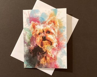 Twenty-Five Yorkie Note Cards - With Gift Box