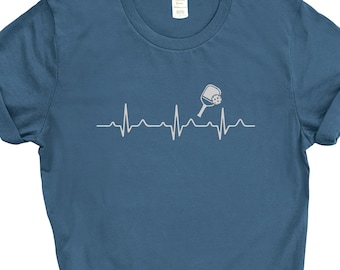 Custom Pickleball Shirt-Pickleball Heartbeat Shirt-S-3XL-plus sizes available