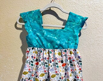 Handmade girls summer dress, sundress, beach pictures, size 2, 2T, size 6, 6X