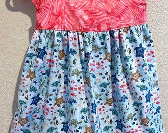 Handmade girls 4T summer dress, sundress, beach pictures