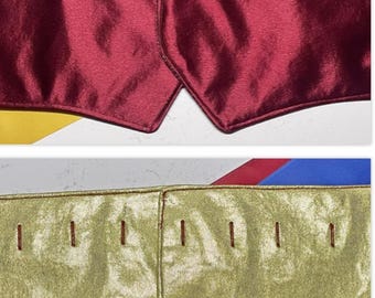 XL length Shadbelly Points, Reversible, Dark red shimmer and Gold shimmer,  Derby, Dressage, Adult size-see picture