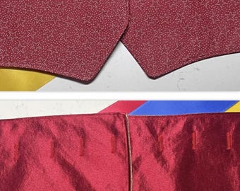 XL length Shadbelly Points, Reversible, Dark red shimmery and Maroon with cream stars and dots  Derby, Dressage, Adult size-see picture