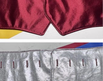 XL length Shadbelly Points, Reversible, Dark red shimmer and Silver shimmer,  Derby, Dressage, Adult size-see picture