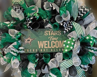 Custom Dallas Stars wreath, hockey, NHL, made to order-picture is just a sample