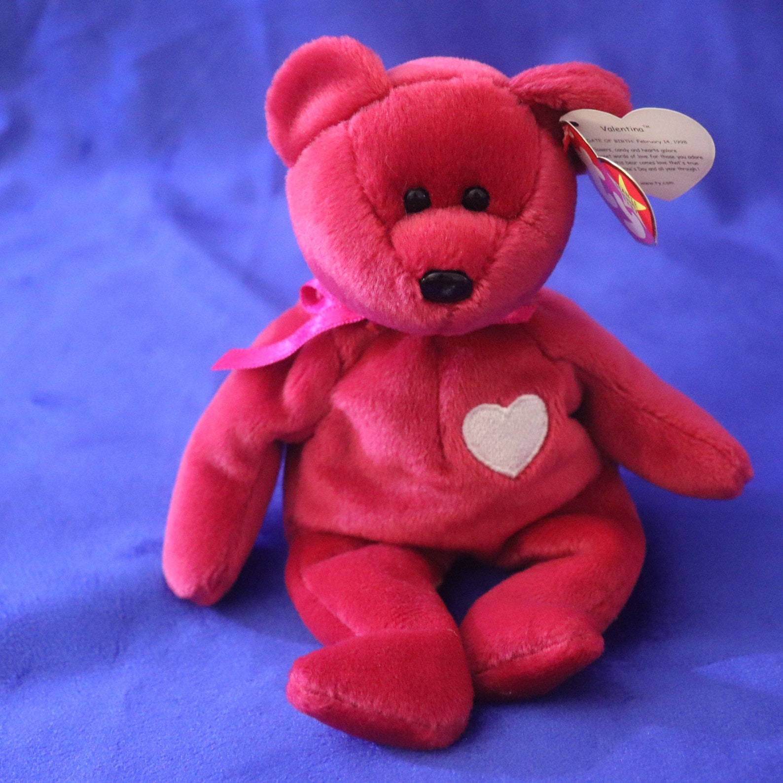 Ty Beanie Babies Valentina DOB February 14 1998 P.E. Etsy