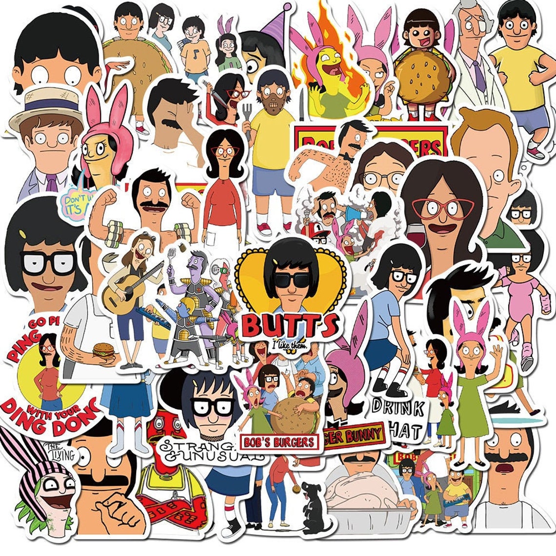 Bobs Burgers Stickers.