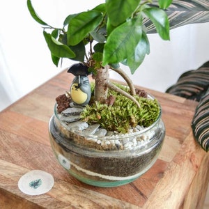 Totoro Umbrella terrarium figurine image 3