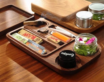 High Roller Modern Minimalist Hardwood Organizer Tray