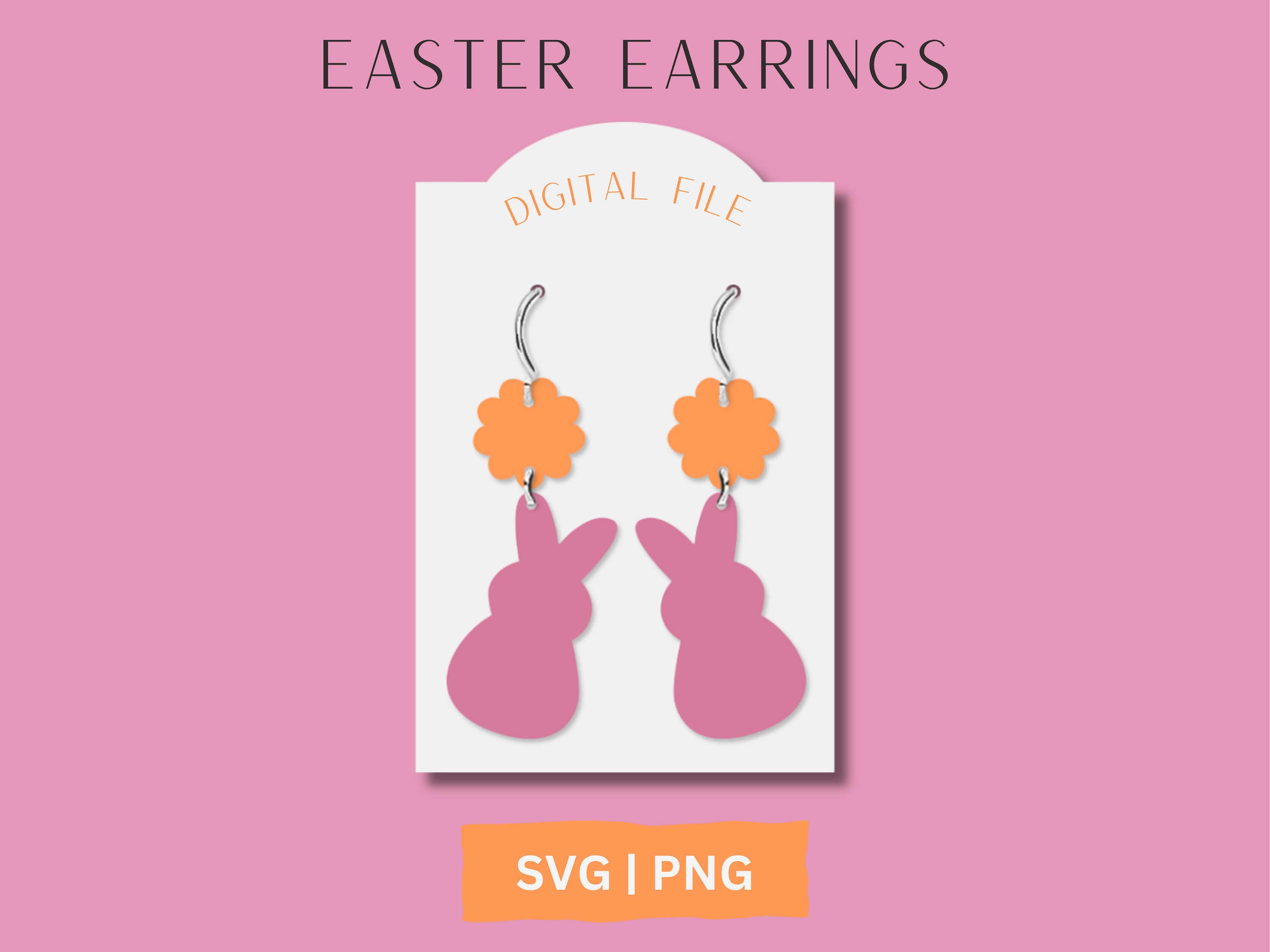 Easter Peeps Earring SVG, Spring Earring Cut SVG, Glowforge File, Laser File, Bunny Rabbit Earring SVG, Peeps Earring, Leather Cut, Cricuit