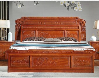 King Storage Bed Etsy king storage bed etsy