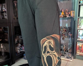 Handpainted Bleach Ghostface Tracksuit Pants