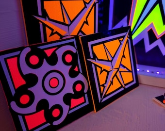 Reaktywne światło czarne! Niestandardowa sztuka na płótnie