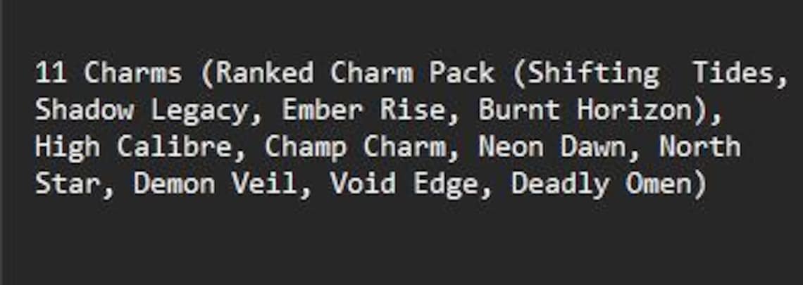 Complete Ranked Charm Pack Etsy