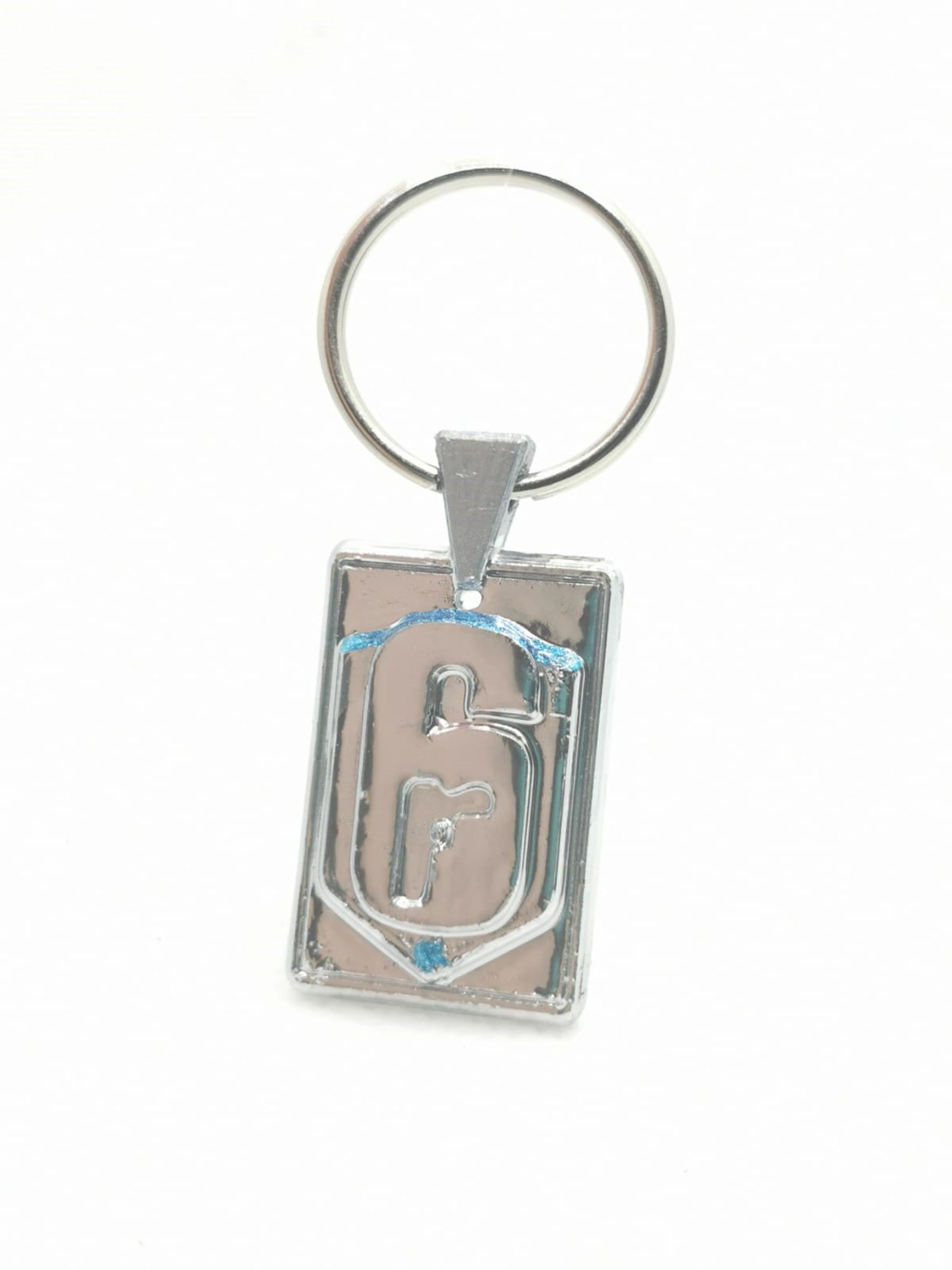 Black Ice Diamond Charm Keychain Etsy