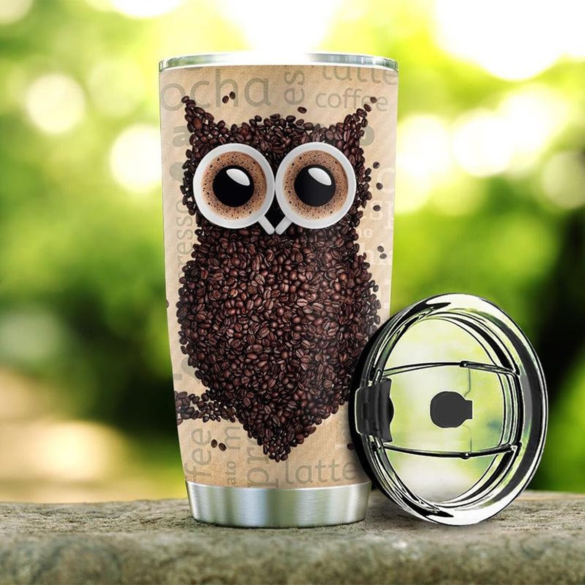Owl Coffee Personalized TTR2710031 Stainless Steel Tumbler Etsy