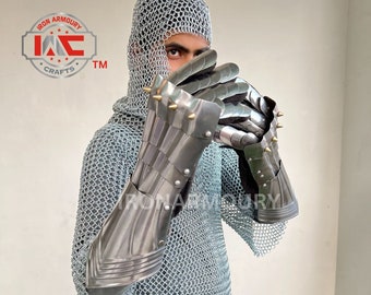 Medieval Knight Armor Gauntlets, Larp Armor, functional Armor, Fantasy Armor, Cosplay Costume, Sca Armor, Gift Item