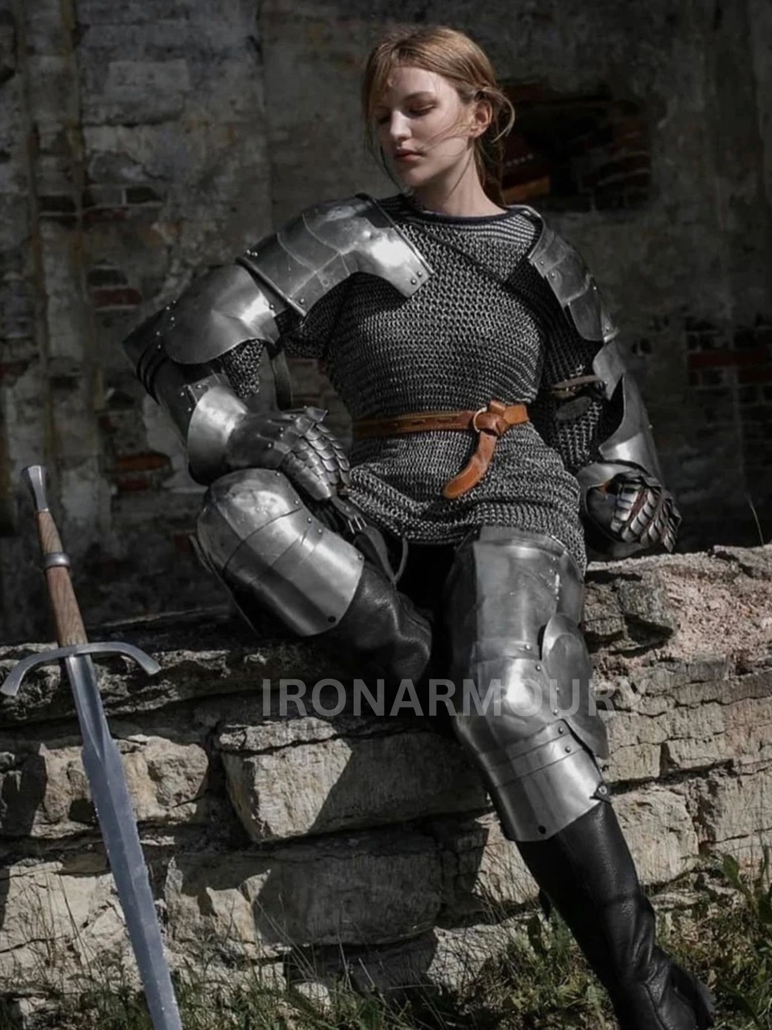 Female Knight Faux Chainmail Adult Costume – AbracadabraNYC