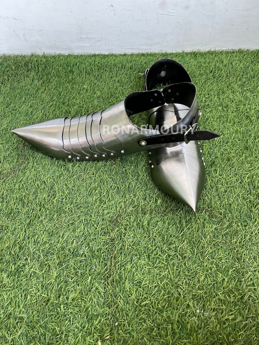 Sabaton Paire de chaussures médiévales en acier pour cosplay