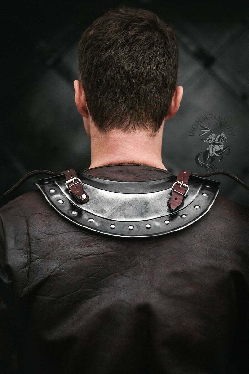 Medieval Knight Armor Pouldron Armor Cosplay Sca Etsy