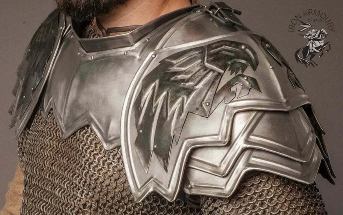 Medieval Knight Armor Pouldron Armor Cosplay Etsy