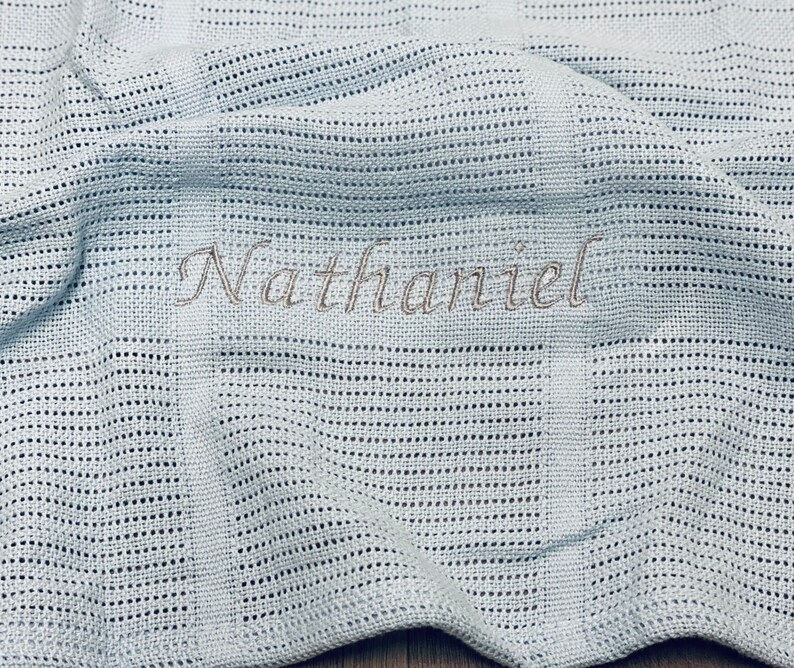 Personalised Baby Cellular Blanket Etsy UK