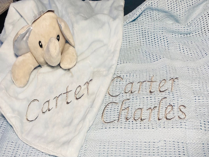Personalised baby cellular blanket Etsy