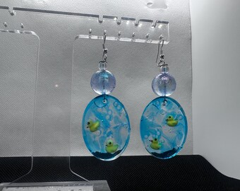 Duck and Bubbles Earrings
