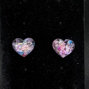 Heart Shaped Resin Earrings