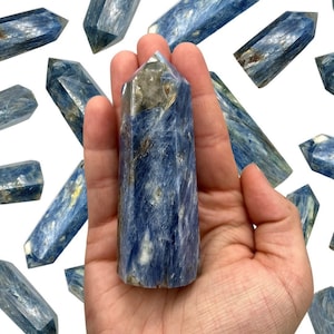 Blue Kyanite Tower, blue kyanite, blue kyanite points, kyanite points, natural kyanite, kyanite crystal, kyanite stone