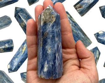 Blue Kyanite Tower, blue kyanite, blue kyanite points, kyanite points, natural kyanite, kyanite crystal, kyanite stone