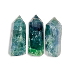 AAA Blue/Green Fluorite Towers, blue fluorite towers, green fluorite towers, blue and green fluorite, Blue fluorite points, Green fluorite