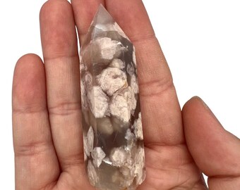Flower Agate Tower, Natural flower agate, flower agate, flower agate crystal, flower agate obelisk