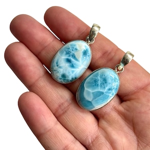AAA Larimar, Larimar Pendant, Larimar Necklace, Larimar Jewelry, Dominican Republic Larimar, Larimar Crystal, Larimar Stone, Larimar