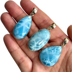AAA Larimar, Larimar Pendant, Larimar Necklace, Larimar Jewelry, Dominican Republic Larimar, Larimar Crystal, Larimar Stone, Larimar