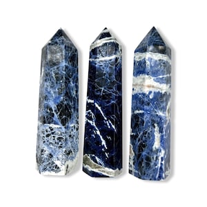 Sodalith Türme, Sodalith Punkte, Blaue Sodalith Türme, Sodalith Kristall, Sodalith Obelisk, Sodalith
