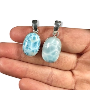 AAA Larimar, Larimar Pendant, Larimar Necklace, Larimar Jewelry, Dominican Republic Larimar, Larimar Crystal, Larimar Stone, Larimar