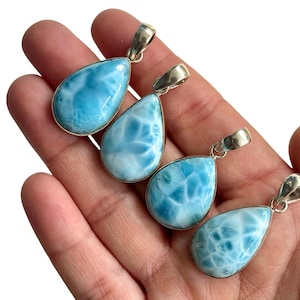 AAA Larimar, Larimar Pendant, Larimar Necklace, Larimar Jewelry, Dominican Republic Larimar, Larimar Crystal, Larimar Stone, Larimar