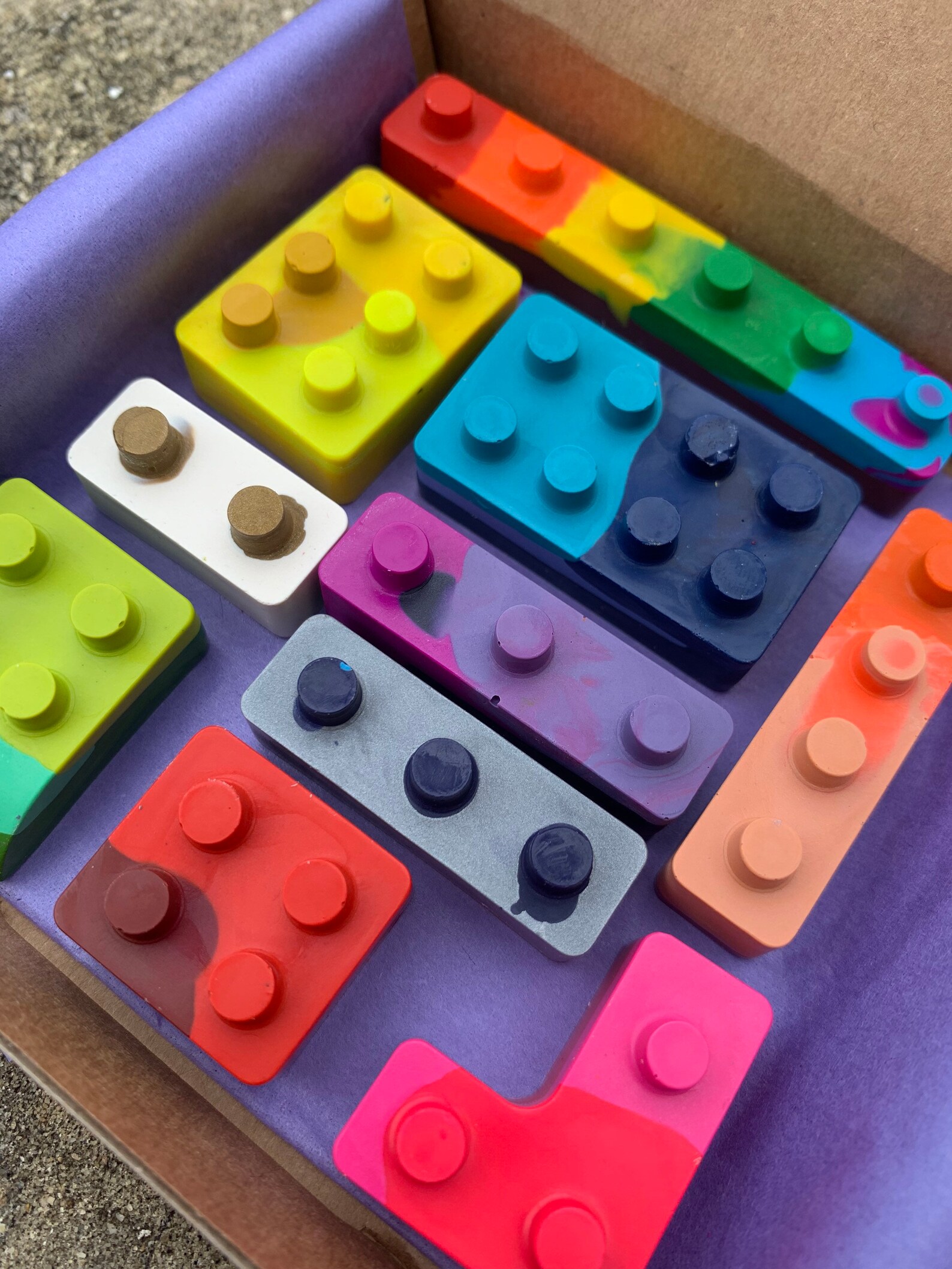 Lego Pieces Wax Crayons Gift Set Etsy