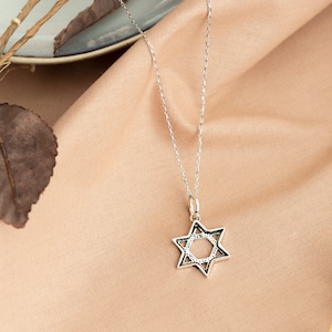 Star of David Necklace Magen David Motif Necklace Jewish Star Necklace Women Unique Star Necklace Magen David Necklace Hannukah Gifts